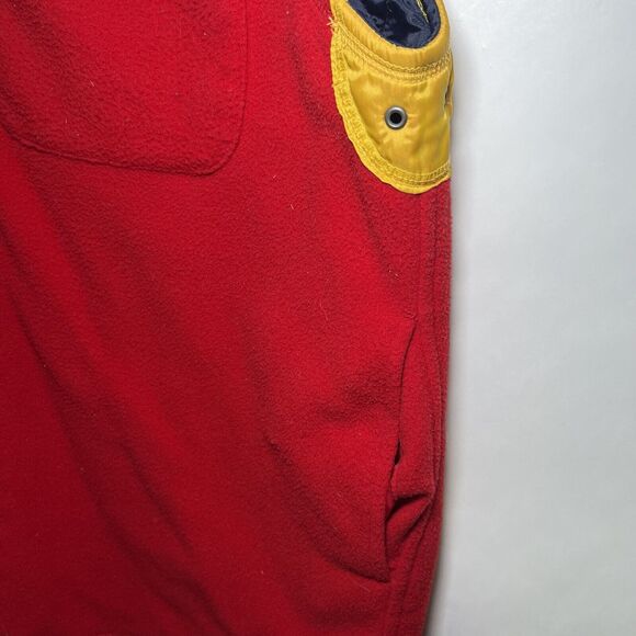 VTG American Eagle Active Sport Full Zip Fleece Vest Large Red Quilted Lining - Picture 8 of 16